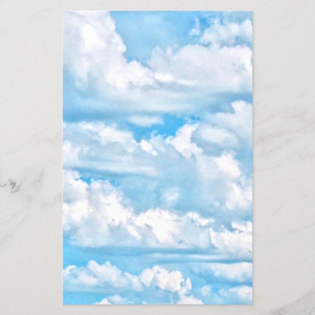 Prospectus 14 Cm X 21,6 Cm Arrière - plan Festive Happy Sunny Nuages (Devant)