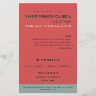 PROSPECTUS 14 CM X 21,6 CM ATELIER DE CLASSE MODÈLE PHOTO BLEU ROUGE MODERNE