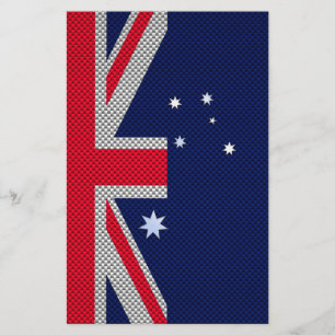 Prospectus 14 Cm X 21,6 Cm Australie Drapeau Design en fibre de carbone Style