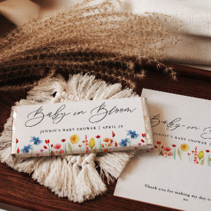 Prospectus 14 Cm X 21,6 Cm Baby in Bloom Fleur sauvage Candy Bar Wrapper