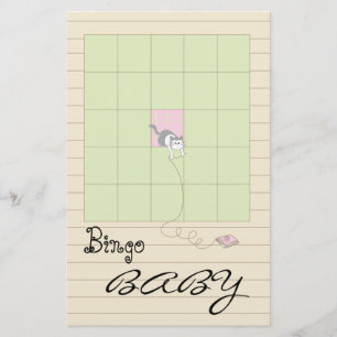 Prospectus 14 Cm X 21,6 Cm Baby shower BINGO Rose/Build A Library"