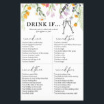 Prospectus 14 Cm X 21,6 Cm Bachelorette Party Jeu Boire si Fleur sauvage<br><div class="desc">Beaucoup de plaisir avec ce Drink if Game! Idéal pour Bachelorette,  Hen Party,  douches en couple, ...  Trouvez les articles correspondants et plus d'options dans ma boutique ou contactez-moi.</div>