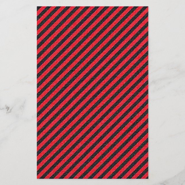 Prospectus 14 Cm X 21,6 Cm Bandes diagonales noires et rouges minces (Devant)