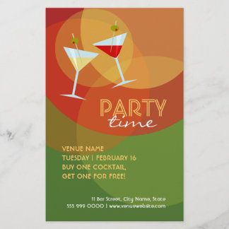 Prospectus 14 Cm X 21,6 Cm Bar Pub Club Cocktail Boissons Party