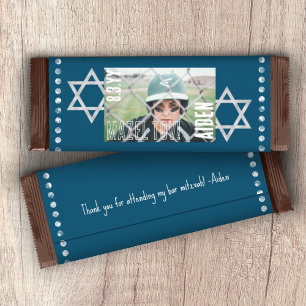 Prospectus 14 Cm X 21,6 Cm Barre bleue Mitzvah Budget Barre de bonbons Wrappe