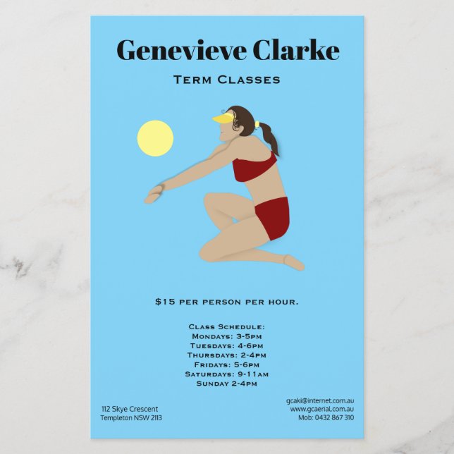 Prospectus 14 Cm X 21,6 Cm Beach Volleyball (Devant)