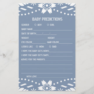 Prospectus 14 Cm X 21,6 Cm Bébé prédictions papel picado Bébé Garçon Douche j