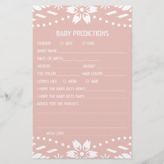 Prospectus 14 Cm X 21,6 Cm Bébé prédictions papel picado jeu de Baby shower