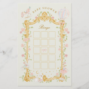 Prospectus 14 Cm X 21,6 Cm Bingo Baby Shower Carrousel Princesse de Contes de