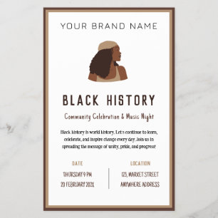 Prospectus 14 Cm X 21,6 Cm Black History Moth Celebration Activité