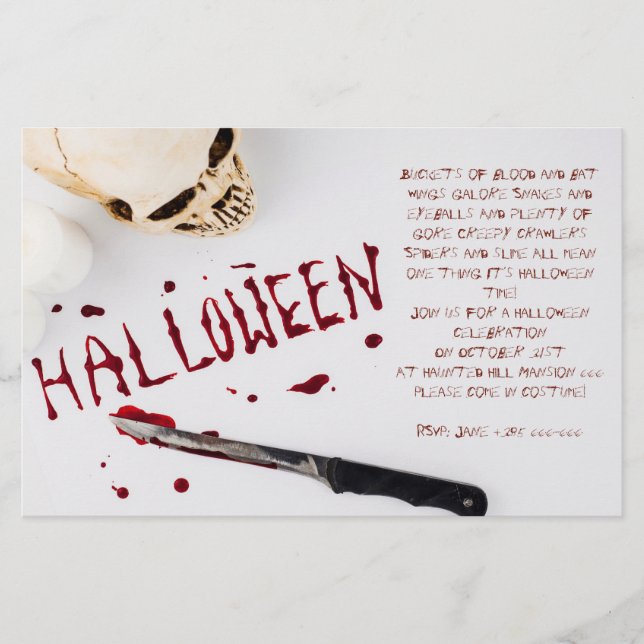 Prospectus 14 Cm X 21,6 Cm Bloody Halloween Party (Devant)