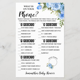 Prospectus 14 Cm X 21,6 Cm Blue Ce qui se trouve sur votre carte de jeu Baby