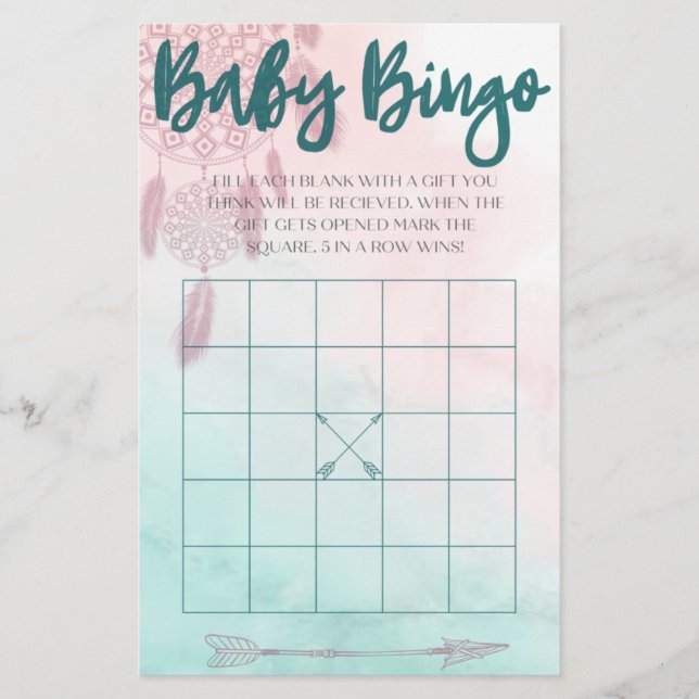 Prospectus 14 Cm X 21,6 Cm Boho Baby Bingo (Devant)