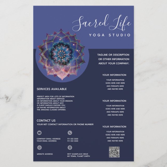 Prospectus 14 Cm X 21,6 Cm Boho Nebula Bloom | Conception de Mandala (Devant)