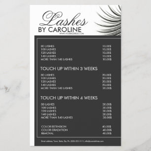 Prospectus 14 Cm X 21,6 Cm Boue Lashes Eyelash Extensions Black Price List