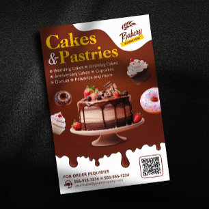 Prospectus 14 Cm X 21,6 Cm Boulangerie Mariage Anniversaire & Anniversaire Pâ