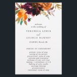 Prospectus 14 Cm X 21,6 Cm Bourgogne Floral Rustic Budget Wedding Programme<br><div class="desc">Floral boho rustique programme de mariage floral floral flyer avec une aquarelle peinte bouquet floral avec des tons chauds et terreux d'orange brûlée, de terre cuite et bordeaux profond avec un peu de verdure. Ce programme élégant aux riches nuances d'automne est idéal pour un mariage de automne. Ces programmes de...</div>