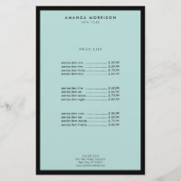 Boutique de Luxe Minimaliste Noir/Menthe