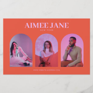 Prospectus 14 Cm X 21,6 Cm Boutique minimaliste audacieuse, Salon Photo Trio 