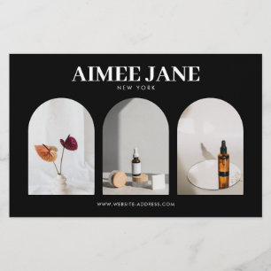 Prospectus 14 Cm X 21,6 Cm Boutique minimaliste audacieuse, Salon Photo Trio 