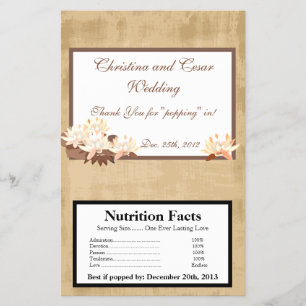 Prospectus 14 Cm X 21,6 Cm Brochure à micro-ondes Popcorn Fleurs orientales