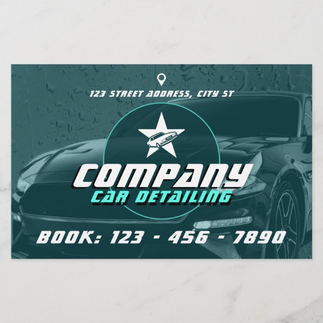 Prospectus 14 Cm X 21,6 Cm Brochure moderne de voiture professionnelle (Devant)