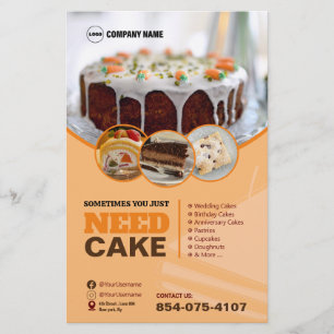 Prospectus 14 Cm X 21,6 Cm Brochure personnalisée Services de boulangerie