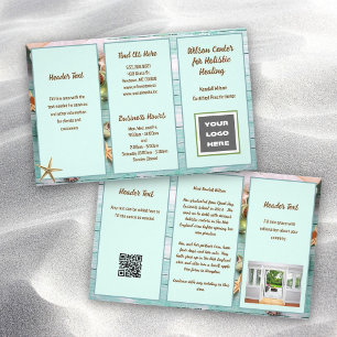 Prospectus 14 Cm X 21,6 Cm Brochure pliée petite Retraite Spa Holistique