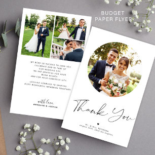 Prospectus 14 Cm X 21,6 Cm Budget 4 collage photo mariage remerciements