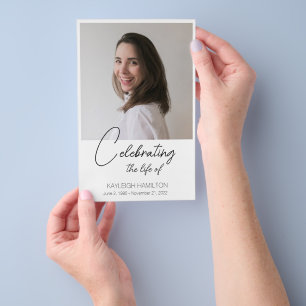 Prospectus 14 Cm X 21,6 Cm Budget du Programme de célébration funéraire simpl