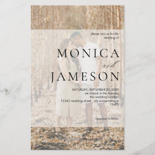 Prospectus 14 Cm X 21,6 Cm Budget Duo 2 LG Photo Wedding Flyer