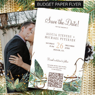 Prospectus 14 Cm X 21,6 Cm Budget hiver forêt PHOTO mariage faire part de dat