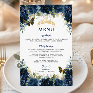Prospectus 14 Cm X 21,6 Cm Budget Marine bleu Floral Sweet 16 Quinceañera Men