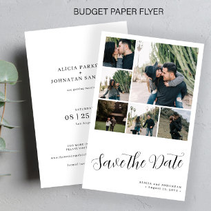 Prospectus 14 Cm X 21,6 Cm Budget multi photo collage mariage faire part de d