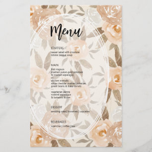 Prospectus 14 Cm X 21,6 Cm Budget Rustic Floral Mariage
