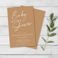 Budget Tones de la Terre Minimaliste Baby shower F