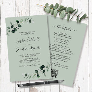 Prospectus 14 Cm X 21,6 Cm Budget tout en un Mariage Eucalyptus Sage