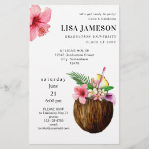 Prospectus 14 Cm X 21,6 Cm Budget Tropical Coconut Graduation V2 MED