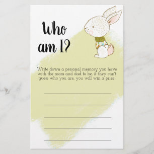 Prospectus 14 Cm X 21,6 Cm Bunny Baby shower Game - Comment je suis maman et