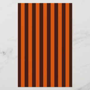 Prospectus 14 Cm X 21,6 Cm Burnt Orange Stripes Retro Style Personnaliser Cec