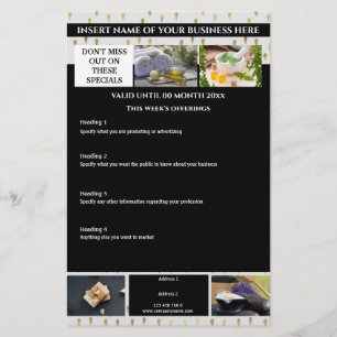 Prospectus 14 Cm X 21,6 Cm Business 6 photo gold white marketing brochure