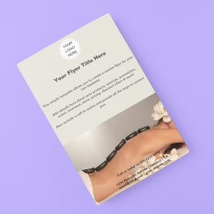 Prospectus 14 Cm X 21,6 Cm Business Logo l Marketing Salon de beauté Spa