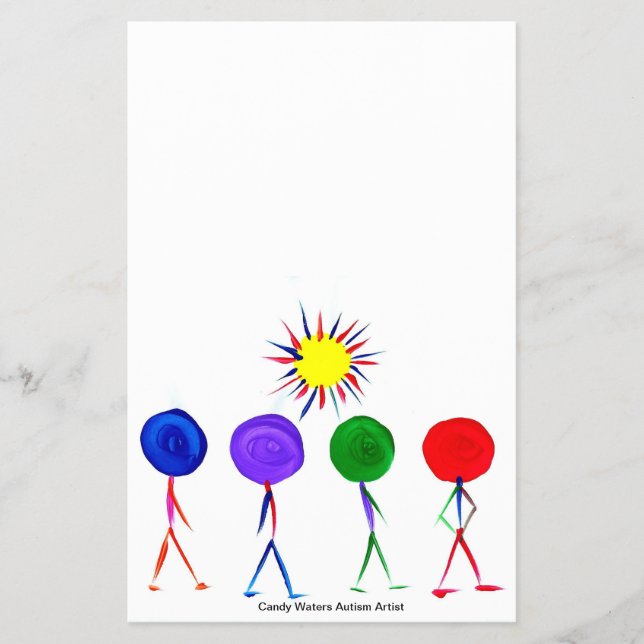 Prospectus 14 Cm X 21,6 Cm Candy Waters Artiste de l'autisme (Devant)