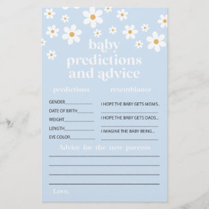 Prospectus 14 Cm X 21,6 Cm Carte Baby shower Daisy pour parents