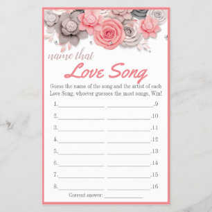 Prospectus 14 Cm X 21,6 Cm Carte de jeu de baby shower : devinez la chanson d