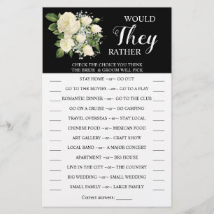 Prospectus 14 Cm X 21,6 Cm Carte de jeu de douche pour couples 'Would They Ra