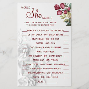 Prospectus 14 Cm X 21,6 Cm Carte de jeu de douche Watercolor