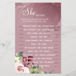 Prospectus 14 Cm X 21,6 Cm Carte de jeu de douche Watercolor