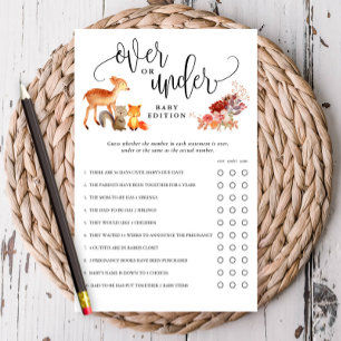 Prospectus 14 Cm X 21,6 Cm Carte de jeu en papier pour animaux en bois sous d