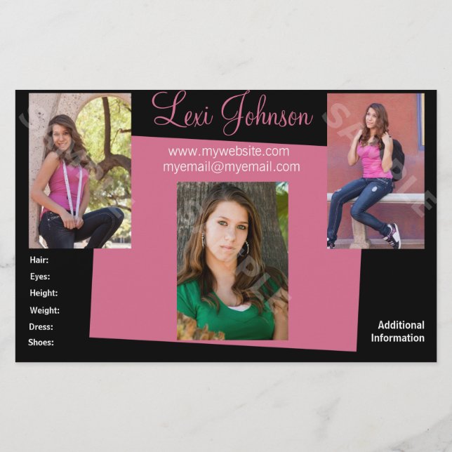 Prospectus 14 Cm X 21,6 Cm Cartes de comp modèle photo Zed (Dos)